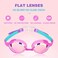 Keary 2 Pack Kids Swim Goggles Swimming Goggles for Toddler Children Girls Boys Youth, Anti-Fog Waterproof Anti-UV Clear Vision Mirror Flat Lens Water Pool Goggles with 3 Nose Piece, Pink Kids Goggles