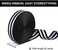 Chuangdi 50 Yards Black and White Striped Ribbon Striped Fabric Grosgrain Ribbon Craft Wrapping Striped Ribbons Roll for Christmas Wraps Embellishments Party Decoration (3/4 Inch.