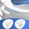 SAMODRA Self Cleaning Bidet for Toilet, Ultra-Slim Single Nozzle Bidet Attachment for Toilet with Adjustable Water Pressure, Fresh Water Non-Electric Bidet，Minimalist Bidet Ease of Use.