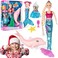 
		 Yellow River Format: Toy 2023 Mermaid Princess Doll Playset, Color Changing Mermaid Tail by Reversing Squins, 12" Fashion Dress Doll with 3" Little Mermaid Dolphin and Accessories, Mermaid Gift fo