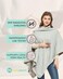 Radia Smart EMF Poncho Blanket, 5G, Wearable Faraday Blanket, RF Shielding, WiFi Blocker, EMF Clothing 28" x 72", Black/Grey.