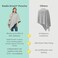 Radia Smart EMF Poncho Blanket, 5G, Wearable Faraday Blanket, RF Shielding, WiFi Blocker, EMF Clothing 28" x 72", Black/Grey.