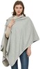 Radia Smart EMF Poncho Blanket, 5G, Wearable Faraday Blanket, RF Shielding, WiFi Blocker, EMF Clothing 28" x 72", Black/Grey.