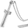 ZiWuark Men's Broken Sword Necklace Stainless Steel Knight Sword Necklaces Dragon Cloud Pattern Pendant Jewelry for Men and Women with 24 Inches Chain.