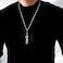 ZiWuark Men's Broken Sword Necklace Stainless Steel Knight Sword Necklaces Dragon Cloud Pattern Pendant Jewelry for Men and Women with 24 Inches Chain.