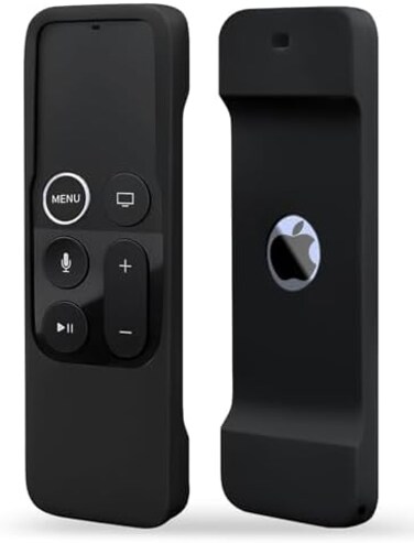 TOKERSE Silicone Case Compatible with Apple TV 4K/HD Siri Remote (1st Gen- Anti-Slip Shock Proof Soft Remote Cover Case Compatible with Apple TV 4K 5th 4th Gen Siri Remote Controller - Black.