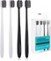 Lingito Extra Soft Charcoal Toothbrushes, Nano Toothbrush Sensitive Gums, Soft Bristle Toothbrush Adult Sensitive Teeth, Ultra Soft Toothbrush Extra Protection Gum Care, Charcoal Toothbrush (4 Pack-Ch