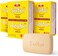 Biosulfur Grisi Sulfur Soap, Acne Treatment, Cleaner Bar Soap, Helps you Reduce Oil Excess and Acne Pimples, Keeps Pores Cleaner, Sulfur 10%, 3-Pack of 4. 4 Oz, Bar Soaps, yellow.