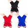 Syhood 3 Pairs UV Shield Glove Gel Manicures Glove Anti UV Fingerless Gloves Protect Hands from UV Light Lamp Manicure Dryer (Black, Red, Royal Blue.
