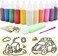 Zddaoole 32 Pcs Kids' Sand Art Kits,12 Color Sand Art kit Art Sand Scenic Sand with 20 Sheets Sand Art Painting Cards Set,1. 25oz Bottles.