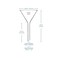 stonylab 1-Pack Glass Funnel, Heavy Wall Borosilicate Glass Funnel, 100mm Diameter and 100mm Stem Length.
