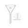 stonylab 1-Pack Glass Funnel, Heavy Wall Borosilicate Glass Funnel, 100mm Diameter and 100mm Stem Length.