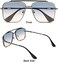 نظارات شمسية COASION Tony Stark Sungl Costume Eyewear Retro Square Aviator Sun Gl Frames للرجال والنساء (أسود/أزرق متدرج).