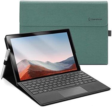 Omnpak Case for Microsoft Surface Pro 7(2021/Surface Pro 7(2019/Surface Pro 6(2018/Surface Pro 5(2017/Surface Pro 4, Adjustable Viewing Angle, Compatible with Type Cover Keyboard.