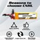 CNHL 450mAh 2S Lipo Battery 7. 6V High Voltage lipo Battery 70C with XT30 Plug for Emax Babyhawk RC Heli 250 Helicopter Axial SCX24 Trashcans Larva X Micro FPV Racing Drone Quadcopter(3 Packs.