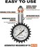 VONDIOR Tire Pressure Gauge - (0-60 PSIHeavy Duty, Certified ANSI Accurate with Large 2 Inch Easy to Read Glow Dial, Low - High Air Pressure Gauge. Tire Gauge for Car and Trucks Tires (White.