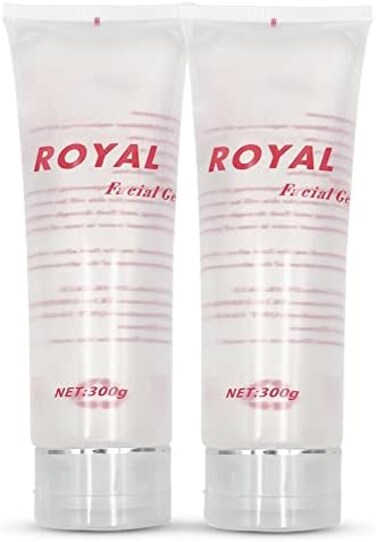 Liflad Radio Frequency Gel for RF Machine - Cooling Gel for Laser Hair Removal - Massage Therapy Cream for WomenMen - Royal Facial Clear (Pack of 2.