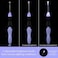 Chuangdi 11 Sizes Lighted Crochet Hooks Set Rechargeable Crochet Hook Light Up Crochet Hooks with Case, Interchangeable Heads 2. 5 mm to 8 mm for DIY Craft Supplies (Purple-Black.