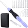 Chuangdi 11 Sizes Lighted Crochet Hooks Set Rechargeable Crochet Hook Light Up Crochet Hooks with Case, Interchangeable Heads 2. 5 mm to 8 mm for DIY Craft Supplies (Purple-Black.