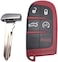 Horande Replacement Key Fob Cover Case fit for 2016 2017 2018 2019 2020 Dodge Charger Challenger Jeep Grand Cherokee Compass Cherokee Renegade Patriot Grand Comander Keyless Entry Remote Key Fob Shell
