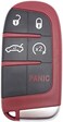 Horande Replacement Key Fob Cover Case fit for 2016 2017 2018 2019 2020 Dodge Charger Challenger Jeep Grand Cherokee Compass Cherokee Renegade Patriot Grand Comander Keyless Entry Remote Key Fob Shell