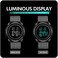 YUINK Mens Watch Ultra-Thin Digital Sports Watch Waterproof Stainless Steel Fashion Wrist Watch for Men Women, Black Grey, L, Ultra-thin digital sports watch.