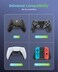 6amLifestyle 4 Pack Controller Holder Stand Built in Anti-Slip Pads for PS5 PS4 Xbox One Switch Pro Gamepad Controller Wall Mount Adhesive/Screws, Universal Controller Accessories Shark 14 Mini.