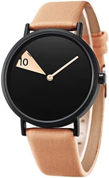 SHENGKE Women Minimalist Watch Ultra Thin Leather Strap Fashion Creative Waterproof Watch.