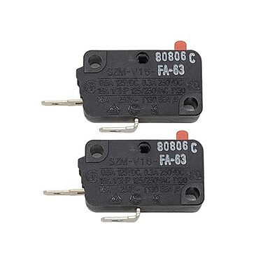 نحن في OEM MANIA نهتم بصعوبتك. مفتاح باب فرن الميكروويف الجديد SZM-V16-FA-63 (عبوة من قطعتين) قطعة غيار متوافقة مع أفران ميكروويف LG وGE وStarion.