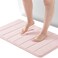 ROSMARUS Memory Foam Bath Mat 17&rdquo; x 24&rdquo;, Water Absorbent Bath Mats for Bathroom, Non Slip Washable Bathroom Rugs for Shower, Ultra Soft Bathroom Mats for FloorTub, Pink.