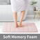 ROSMARUS Memory Foam Bath Mat 17&rdquo; x 24&rdquo;, Water Absorbent Bath Mats for Bathroom, Non Slip Washable Bathroom Rugs for Shower, Ultra Soft Bathroom Mats for FloorTub, Pink.