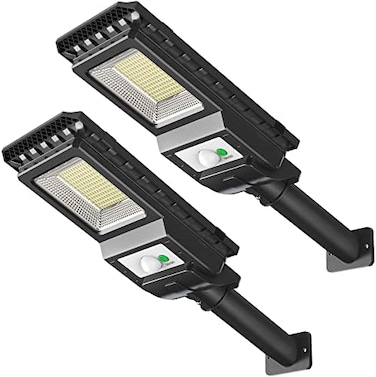 Engrepo Solar Lights Outdoor, 1000LM 156 LEDs Solar Powered Motion Sensor Light, Security Waterproof Solar Flood Light for Yard, Fence, Garden, Patio, Front Door, Shed, Deck, Path. 2 Pack.