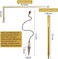 Jadive 3 Pieces Divining Rods Copper and Dowsing Pendulum for Ghost Hunting, Energy Healing, Divining Water Includes 2 Retractable Divining Rods with Copper Handle and 1 Pendulum Pendant(Gold.