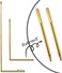Jadive 3 Pieces Divining Rods Copper and Dowsing Pendulum for Ghost Hunting, Energy Healing, Divining Water Includes 2 Retractable Divining Rods with Copper Handle and 1 Pendulum Pendant(Gold.
