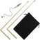 Jadive 3 Pieces Divining Rods Copper and Dowsing Pendulum for Ghost Hunting, Energy Healing, Divining Water Includes 2 Retractable Divining Rods with Copper Handle and 1 Pendulum Pendant(Gold.