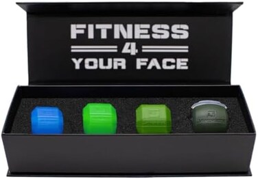 Jawzrsize Pop 'N Go and Custom Fit Jaw Enhancer - Jaw, Face, and Neck Exerciser, Helps Reduce Stress and Cravings - Facial Exercise (Pop N GoCustom Fit (Beg. , Adv. ,Elite, GreenBlue.