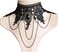 Dumcondy Halloween Elegant Sexy Women Girl Retro Gothic Punk Style Necklace Black Lace Neck Chain Collar Statement Choker Victorian Steampunk Jewelry Party Wedding Princess,5 Pieces/Set.