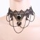 Dumcondy Halloween Elegant Sexy Women Girl Retro Gothic Punk Style Necklace Black Lace Neck Chain Collar Statement Choker Victorian Steampunk Jewelry Party Wedding Princess,5 Pieces/Set.