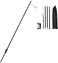 TOBWOLF Portable Camping Folding Lamp Pole with Stake, Collapsible Aluminum Lantern Stand, Outdoor Lamp Post Hanging Light Hanger Stick for Picnic, Hiking, Fishing, Backpacking, BBQ - Black.