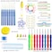 LOOEN New Set of 47 Ergonomic Crochet Hooks Set w Rubbery Handles Hook 0. 6-6MM, Comfort Grip for Arthritic Hands (A - Double Color Hook Kit.