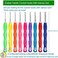 LOOEN New Set of 47 Ergonomic Crochet Hooks Set w Rubbery Handles Hook 0. 6-6MM, Comfort Grip for Arthritic Hands (A - Double Color Hook Kit.