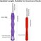 LOOEN New Set of 47 Ergonomic Crochet Hooks Set w Rubbery Handles Hook 0. 6-6MM, Comfort Grip for Arthritic Hands (A - Double Color Hook Kit.