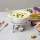 Boska Cheese Fondue Party Set - Fondue Pot Set Microwave Safe Ceramic Hot Pot Chocolate Fountain Snack - Wedding Registry Items Small Kitchen Appliances for up to 4 Persons.
