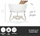 Boska Cheese Fondue Party Set - Fondue Pot Set Microwave Safe Ceramic Hot Pot Chocolate Fountain Snack - Wedding Registry Items Small Kitchen Appliances for up to 4 Persons.
