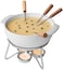 Boska Cheese Fondue Party Set - Fondue Pot Set Microwave Safe Ceramic Hot Pot Chocolate Fountain Snack - Wedding Registry Items Small Kitchen Appliances for up to 4 Persons.