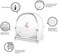 ZXPLO Baby Safety Crib Tent Infant Pop up Mosquito Net Nursery Bed Canopy Netting Cover - Keep Baby from Climbing Out with Hanging Diaper Storage Bag (Gray.