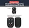 INFIPAR 1PCS Compatible with Chevy Chevrolet Silverado GMC Sierra 1500 2500 HD 3500 HD Silicone Smart Key Fob Cover Case Protector Truck Accessories Fob Holder (5-Button, Black.