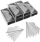 Vickay 60 Pack Utility Knife Blades, SK5 Steel Heavy Duty Box Cutter Replacement Blades with Plastic Case, Standard Size Razor Blades for Most Standard Utility Knives.
