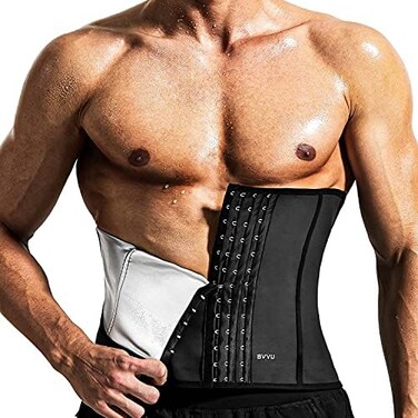 BVVU Waist Trainer Trimmer for Men,Mens Waist Trainer Tummy Control Sweat Wrap.
