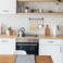 Wallniture Lyon Steel Kitchen Rail with 10 Hooks Wall Mount Pot Pan and Utensil Holder Rack 17" Frosty Black.